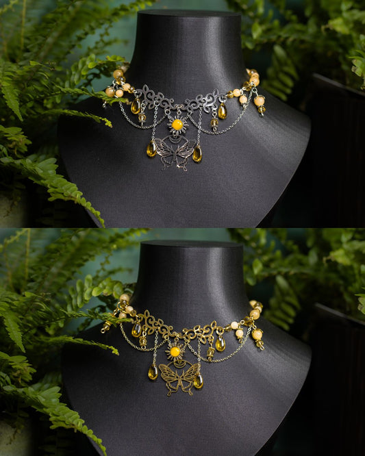 Nocturna gelb Silber/Gold | Halskette