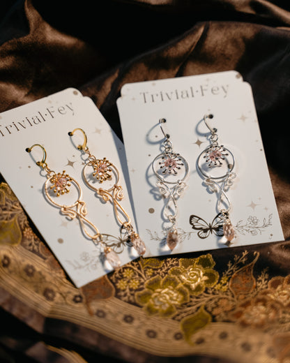 Sunwhisper, abstrakte filigrane Hängeohrringe | Ohrringe | TRIVIALFEY