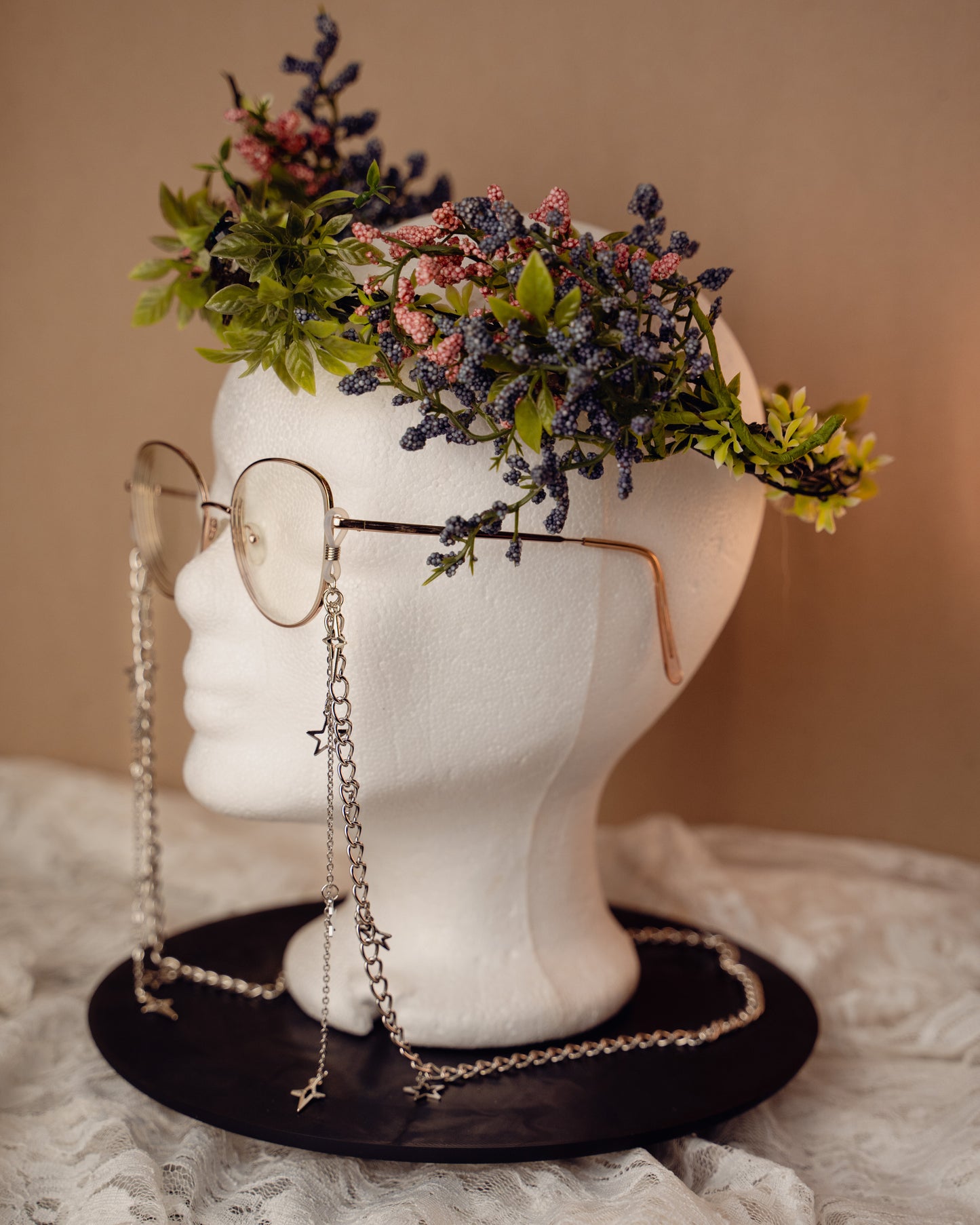 Brillenkette moon & stars | silber, gold