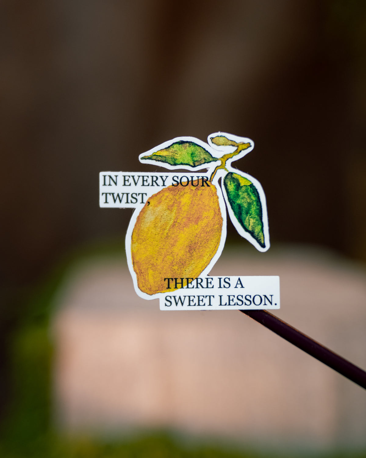 In Every Sour Twist, Is a Sweet Lesson. | Vinyl Sticker
