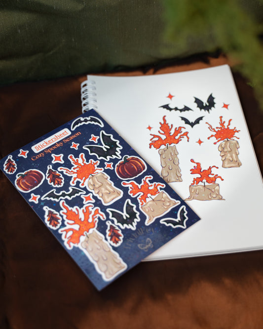Cozy Spooky Season | Vinyl Stickersheet