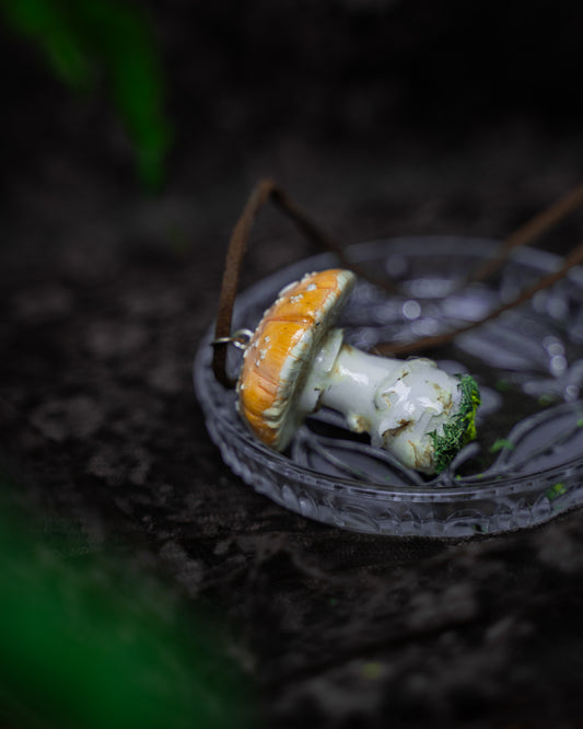 Fliegenpilz Amanita muscaria beige | Halskette