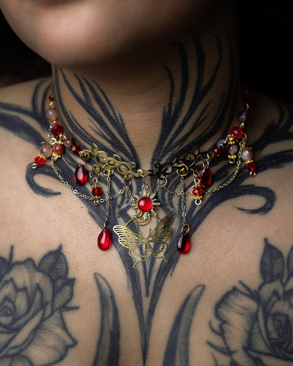 Nocturna rot Silber/Gold | Halskette