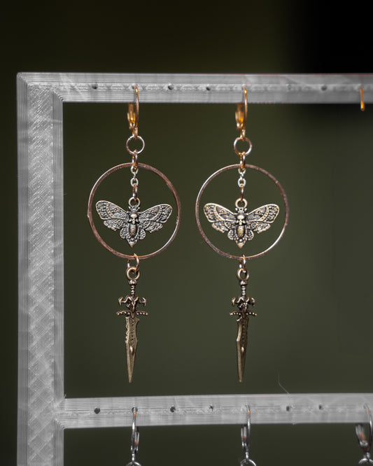 Warrior Moth gold/silber | Ohrringe