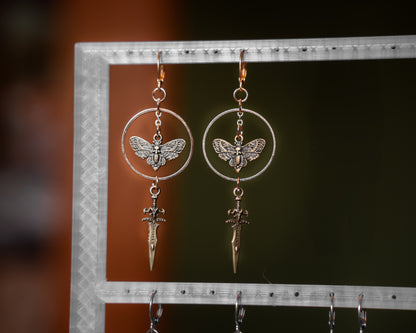 Warrior Moth gold/silber | Ohrringe