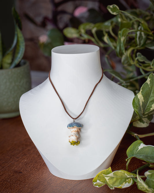 Fliegenpilz Amanita muscaria blau | Halskette