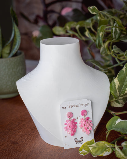Monstera Variegata rosa | Ohrringe