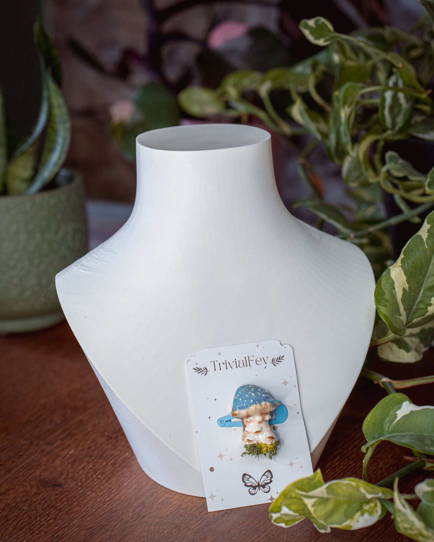 Fliegenpilz Amanita muscaria blau | Haarspange