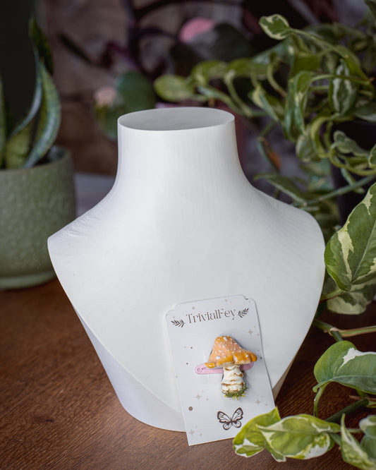 Fliegenpilz Amanita muscaria beige | Haarspange