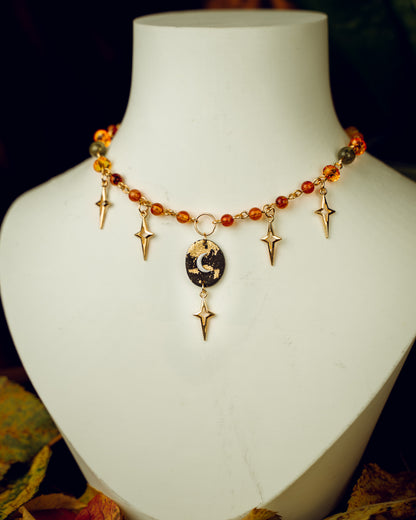 Mystic Moon light Orange | Halskette