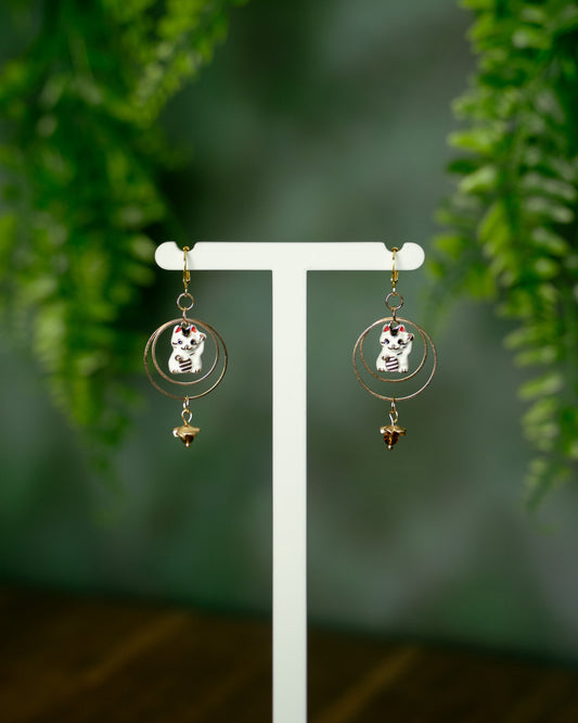 Lucky Cat, Japanische Winke Katze | Ohrringe | TRIVIALFEY