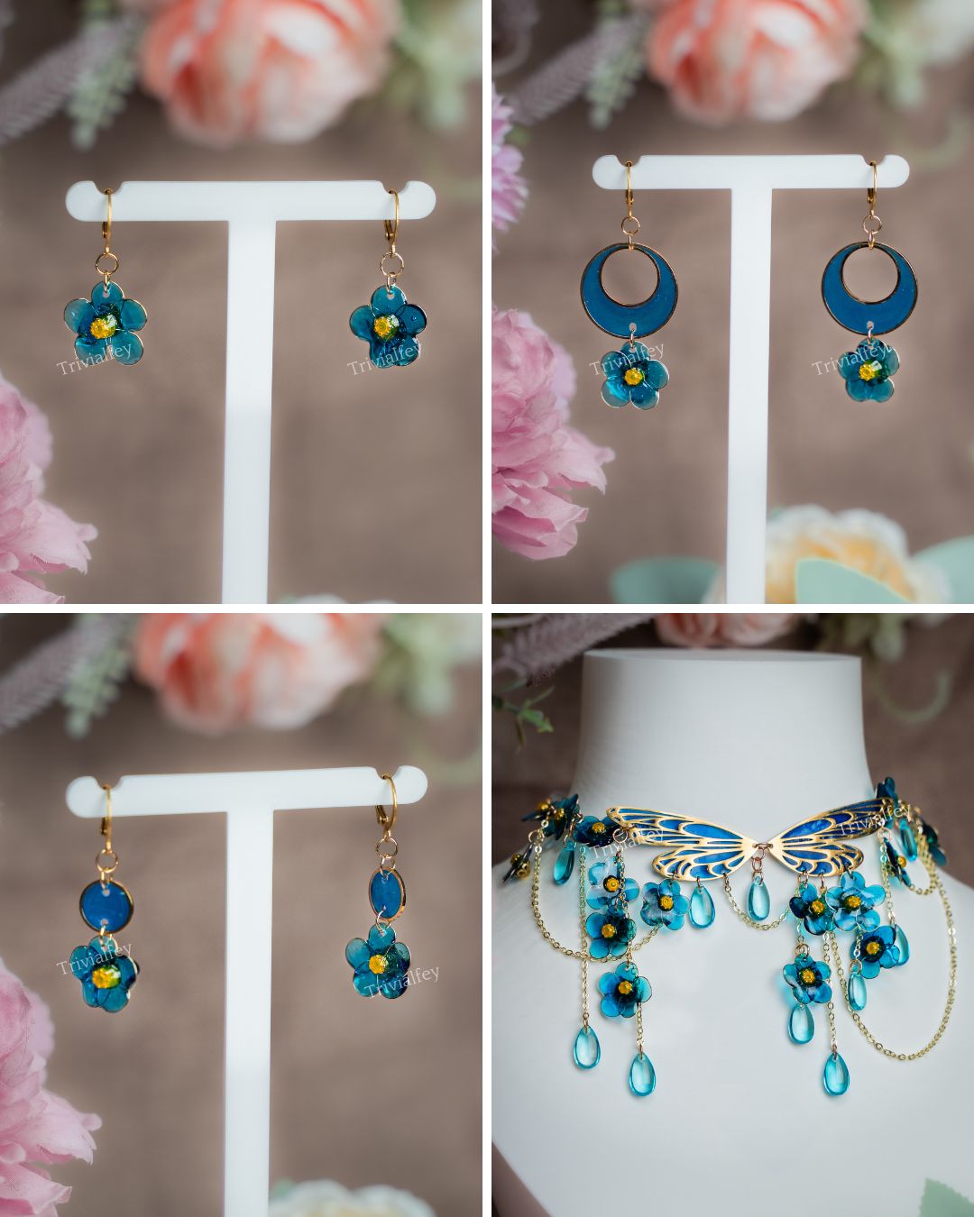 Vergissmeinnicht Moon | Ohrringe